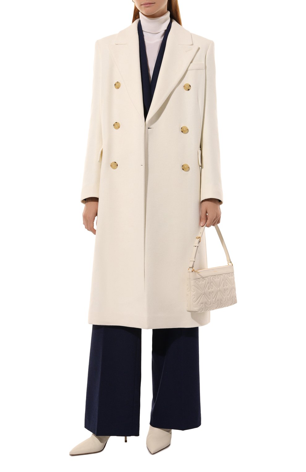 Пальто BOSS кремового цвета по цене 59950 руб., арт. 50524975, фото 2 Пальто BOSS, арт. 50524975, фото 2