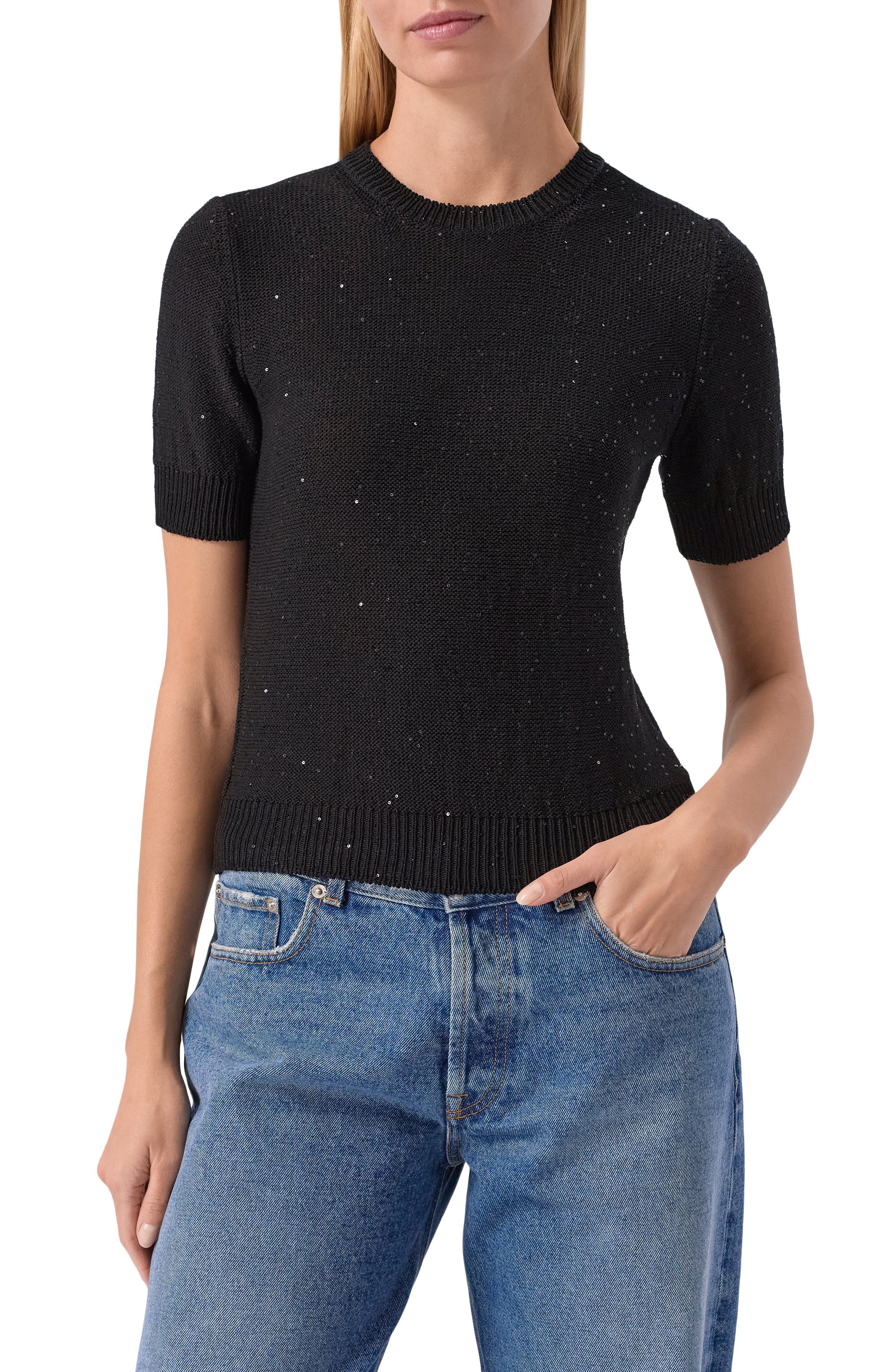 Хлопковый пуловер GRAN SASSO черного цвета по цене 35300 руб., арт. 13231/32430, фото 3 Хлопковый пуловер GRAN SASSO, арт. 13231/32430, фото 3