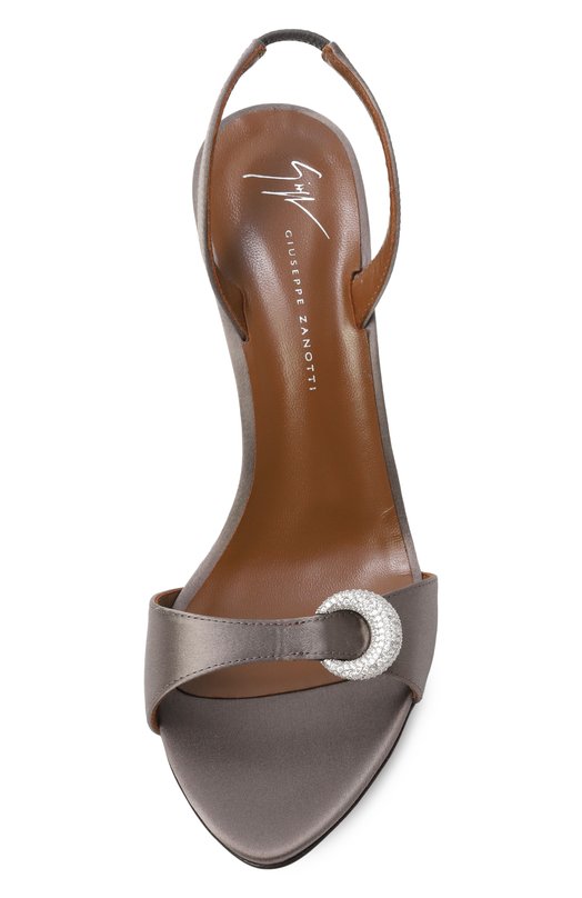 Текстильные босоножки Harissa 90 Giuseppe Zanotti Design I500010 Серый  I500010 Фото 6
