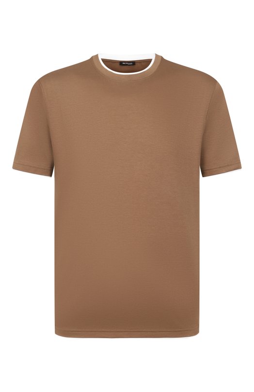 Хлопковая футболка Kiton UMK0970 Коричневый UMK0970