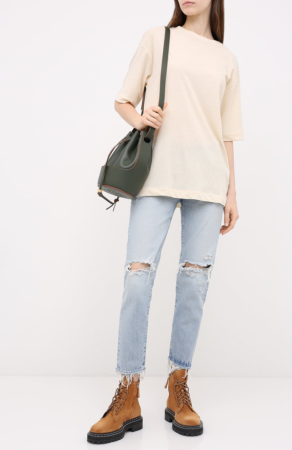 Футболка из хлопка и льна MOUSSY, арт. 025DS380-0390, фото 2