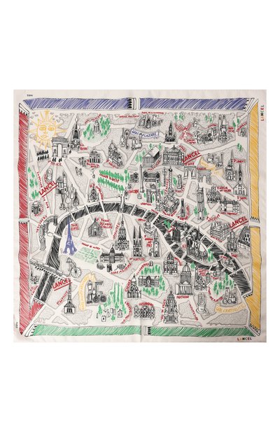 Шелковый платок LANCEL разноцветного цвета по цене 24850 руб., арт. A13299, фото 4 Шелковый платок LANCEL, арт. A13299, фото 4