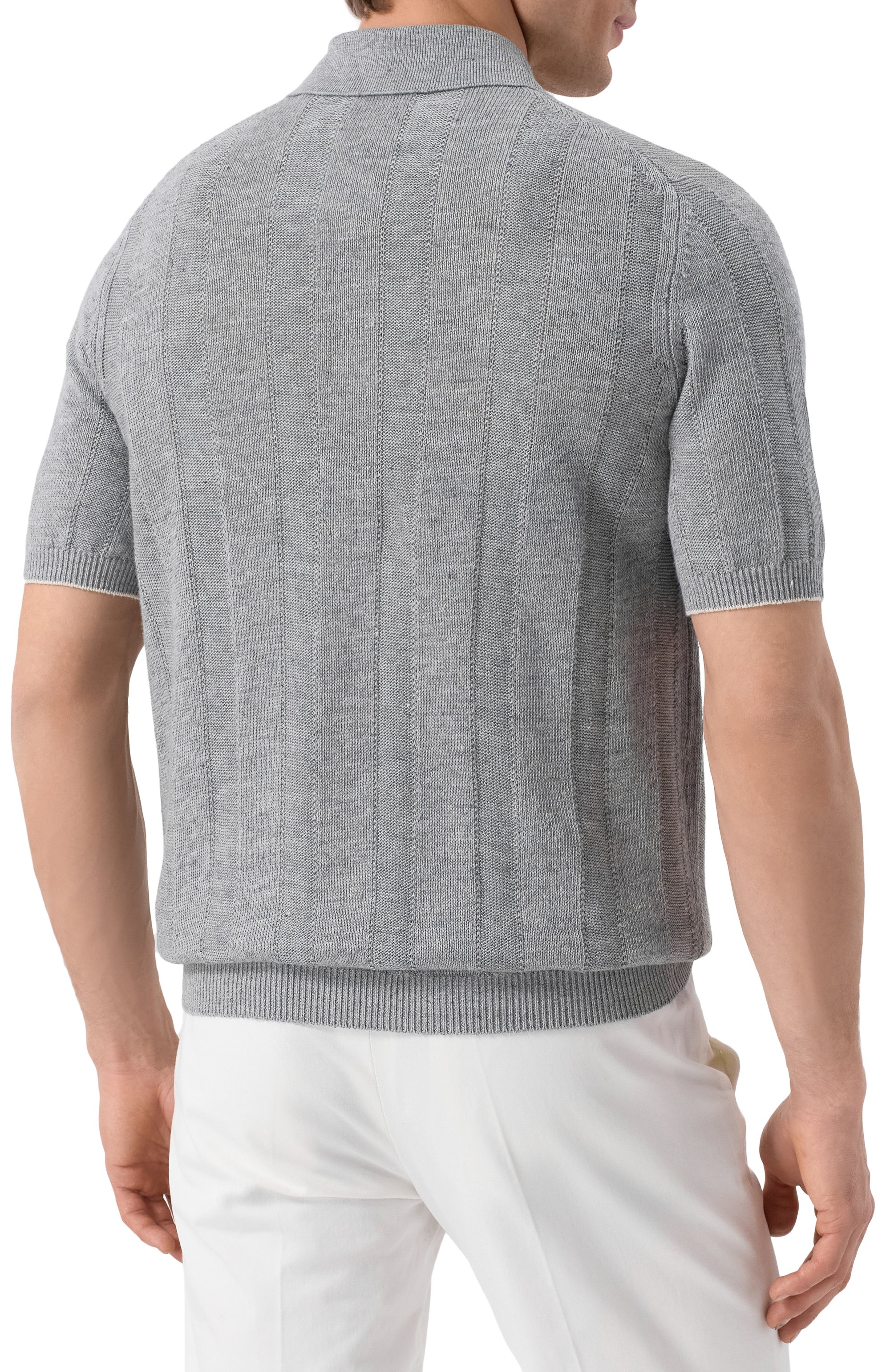 Поло изо льна и хлопка BRUNELLO CUCINELLI, арт. M2L707815, фото 4