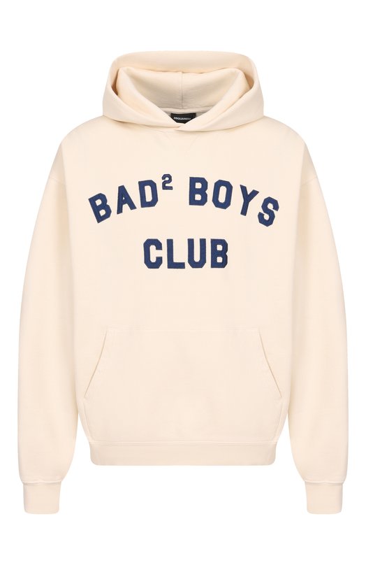 Хлопковое худи Dsquared2 S74GU0936/D25030 Кремовый S74GU0936/D25030