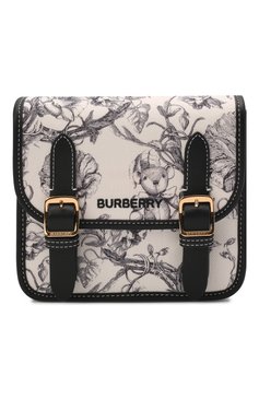 Детская сумка BURBERRY черно-белого цвета, арт. 8048520 | Фото 1 (Материал: Текстиль)