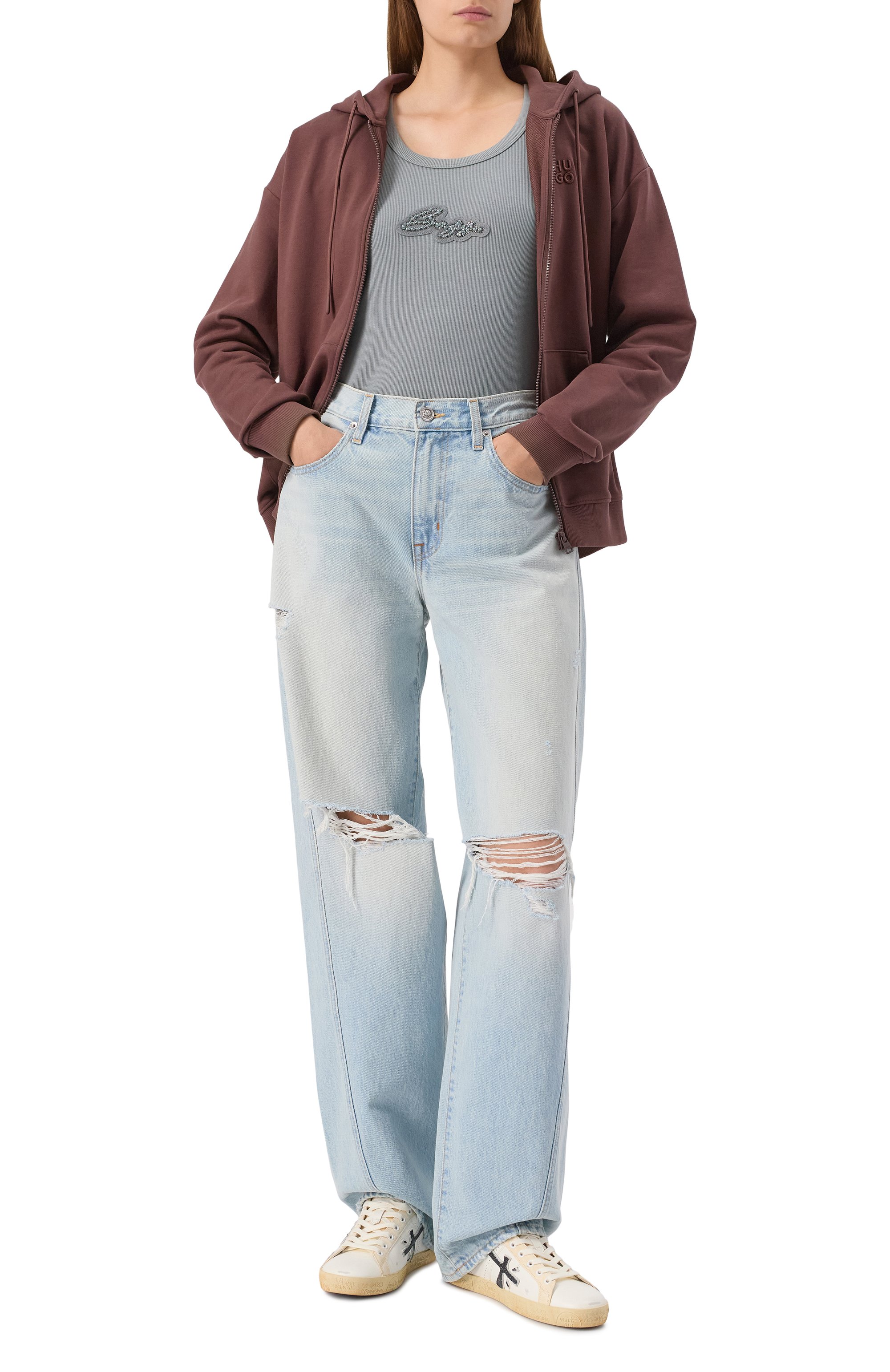 Хлопковая майка BOSS ORANGE, арт. 50545486, фото 2