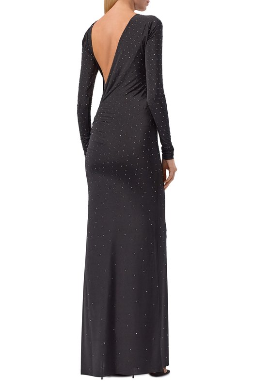 Платье с отделкой стразами The Andamane TM180129D/TJP185 Чёрный  TM180129D/TJP185 Фото 3