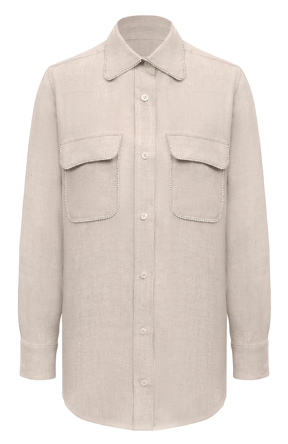Льняная рубашка FORTE DEI MARMI COUTURE светло-бежевого цвета по цене 49950 руб., арт. 24SF1106-C, фото 1 Льняная рубашка FORTE DEI MARMI COUTURE, арт. 24SF1106-C, фото 1