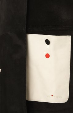 Мужской замшевый бомбер KITON черного цвета, арт. UW2110V0820F18 | Фото 6 (Материал внешний: Натуральная кожа, Замша; Драгоценные камни: Проставлено; Рукава: Длинные; Материал сплава: Проставлено; Длина (верхняя одежда): Короткие; Кросс-КТ: бомбер; Принт: Без принта; Мужское Кросс-КТ: Кожа и замша; Стили: Кэжуэл)