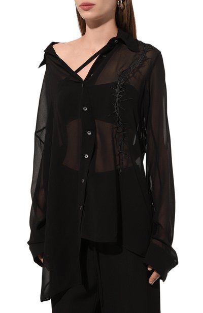 Шелковая блузка ANN DEMEULEMEESTER, арт. 2402-W-SH09-R-FA132-099, фото 3