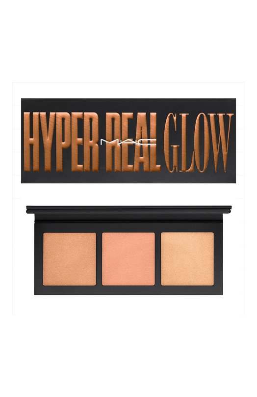 фото Палетка хайлайтеров hyper real glow palette, оттенок shimmy peach (13.5g) mac