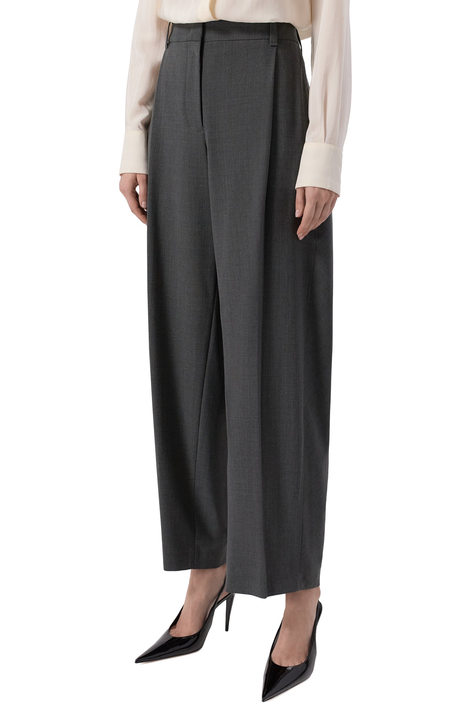 Брюки ELIE SAAB серого цвета по цене 165000 руб., арт. P0224NP26/W0011, фото 3 Брюки ELIE SAAB, арт. P0224NP26/W0011, фото 3