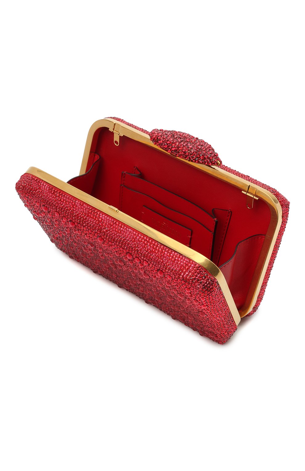 Клатч VALENTINO красного цвета по цене 566500 руб., арт. VW2B0I31/FEI, фото 4 Клатч VALENTINO, арт. VW2B0I31/FEI, фото 4