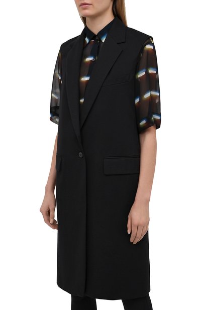 Жилет из смеси хлопка и шерсти DRIES VAN NOTEN черного цвета по цене 88700 руб., арт. 211-30210-2277, фото 3 Жилет из смеси хлопка и шерсти DRIES VAN NOTEN, арт. 211-30210-2277, фото 3