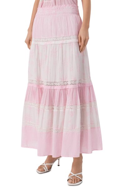 Хлопковая юбка LOVE SHACK FANCY, арт. LS771-3455, фото 3