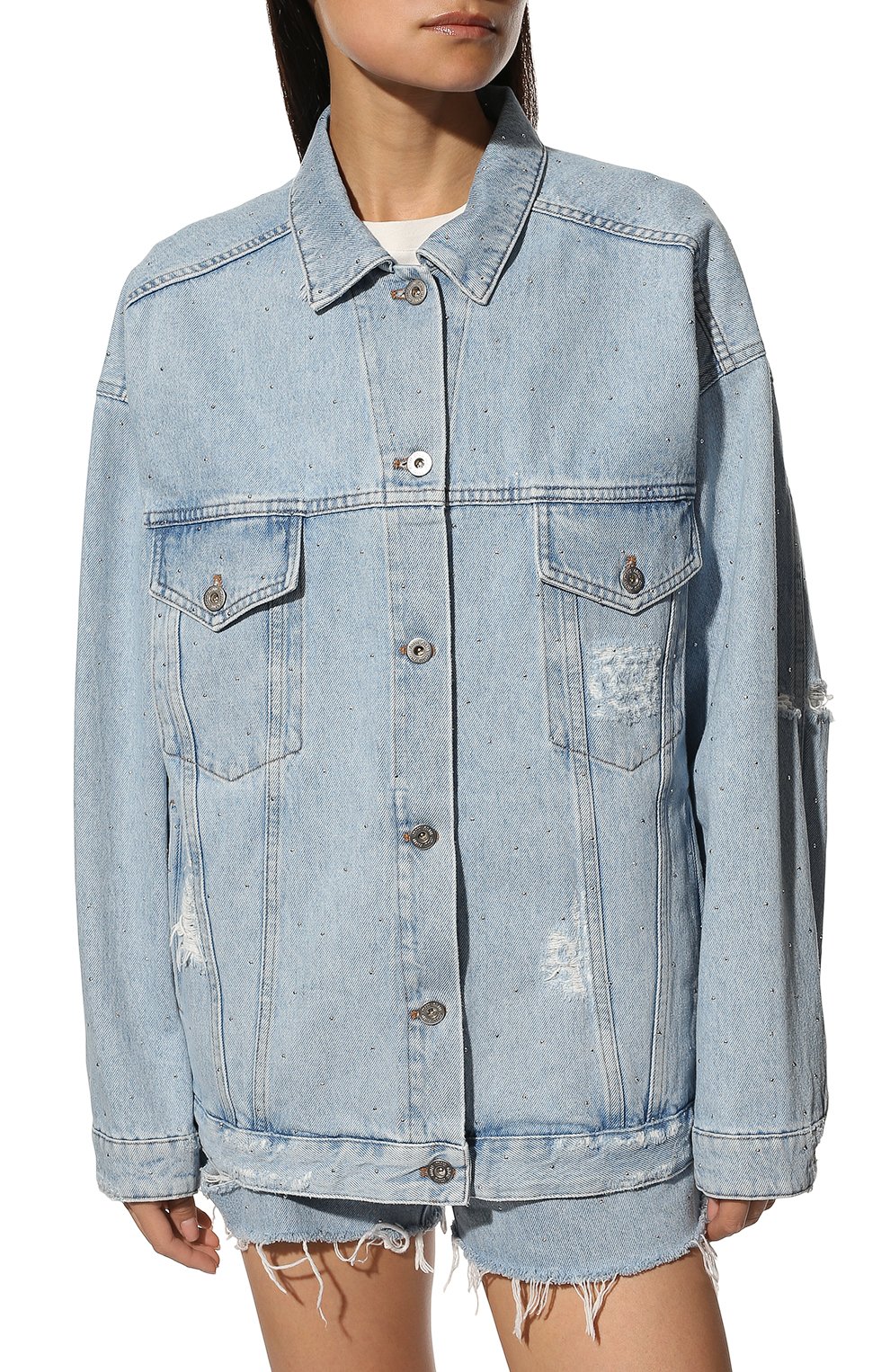 Джинсовая куртка MIU MIU, арт. GWB134-10B7-F0008, фото 3