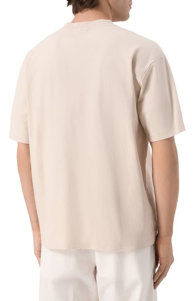 Хлопковая футболка DROLE DE MONSIEUR кремового цвета по цене 15600 руб., арт. PERM-TS202-C0002-MT, фото 4 Хлопковая футболка DROLE DE MONSIEUR, арт. PERM-TS202-C0002-MT, фото 4