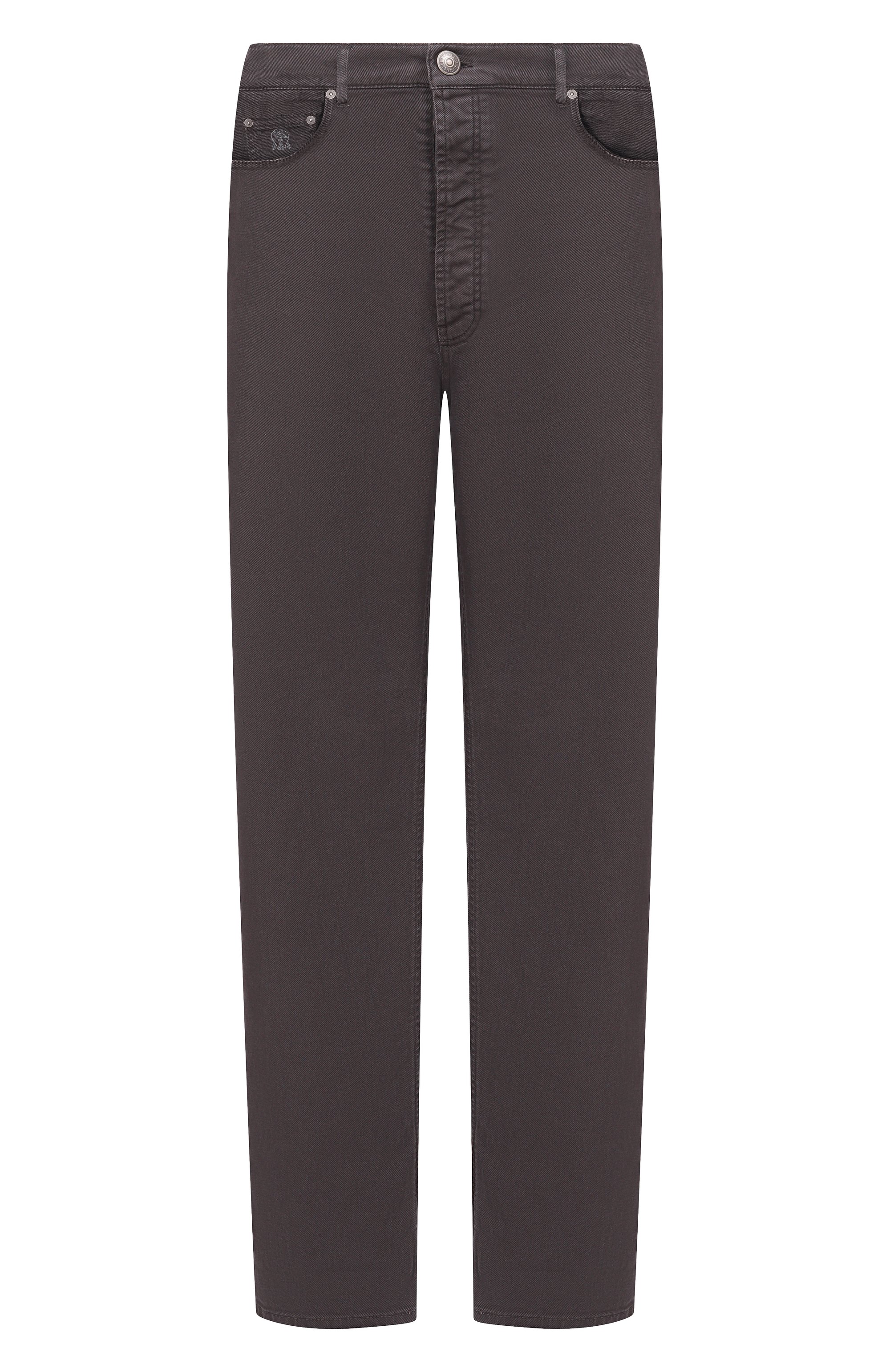 Джинсы iconic BRUNELLO CUCINELLI темно-коричневого цвета по цене 105500 руб., арт. M277P02090, фото 1 Джинсы iconic BRUNELLO CUCINELLI, арт. M277P02090, фото 1