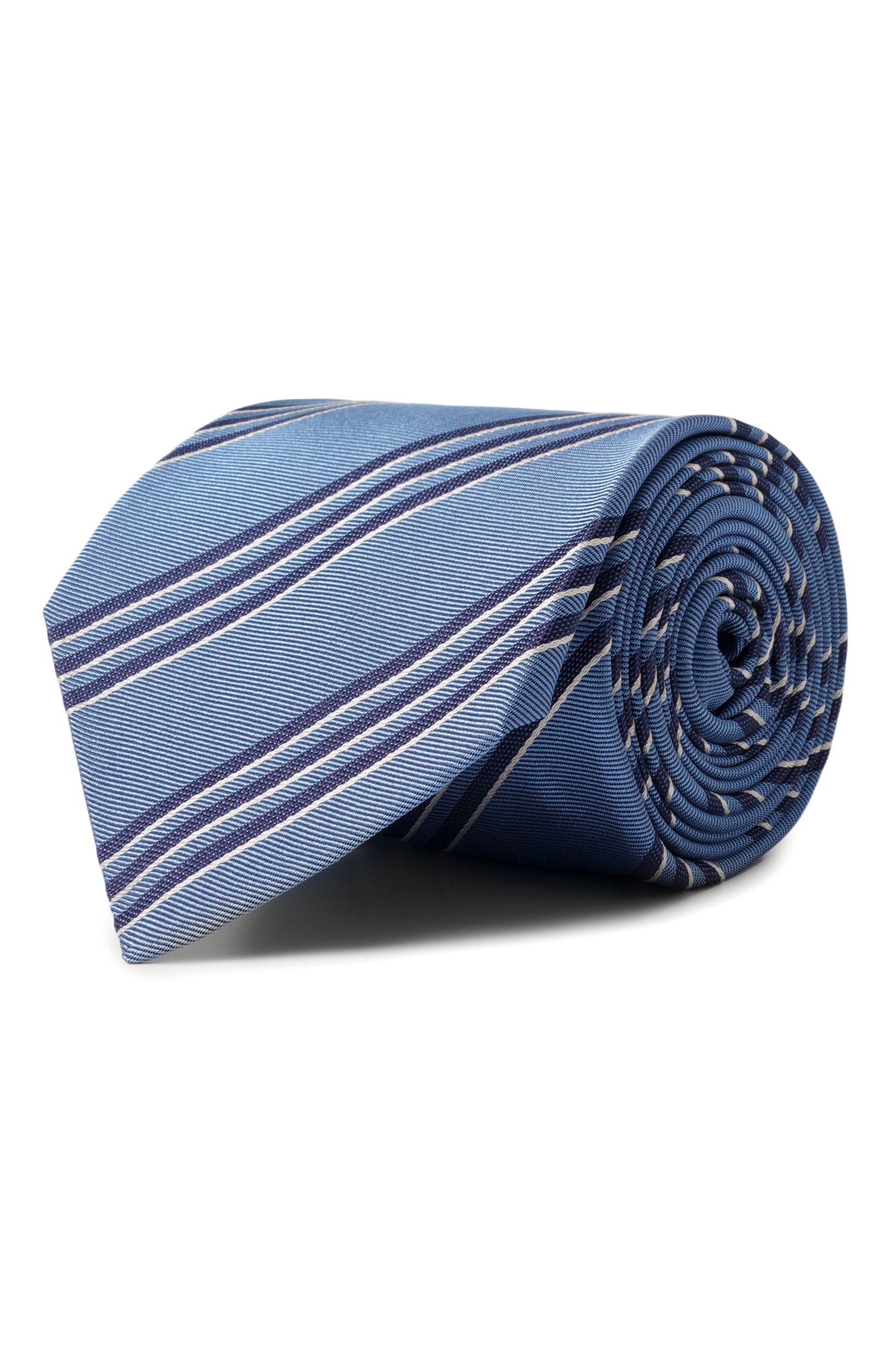 Шелковый галстук KITON голубого цвета по цене 41650 руб., арт. UCRVKPC01M27, фото 1 Шелковый галстук KITON, арт. UCRVKPC01M27, фото 1