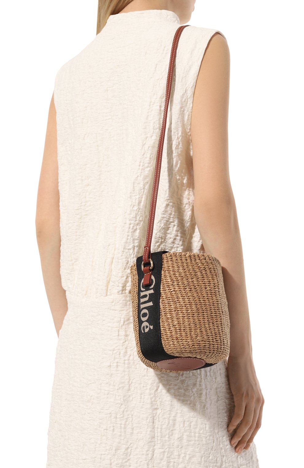 Сумка chloé x mifuko woody small CHLOÉ, арт. CHC23AS381L18, фото 2