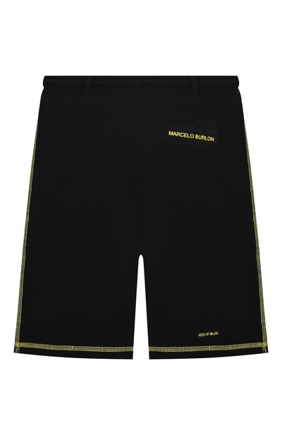 Хлопковые шорты MARCELO BURLON KIDS OF MILAN, арт. 21E/B/MB/3252/0010/2-6Y, фото 2