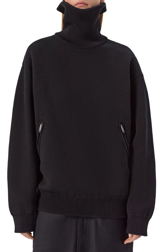 Хлопковый свитер Balenciaga 848840/T3421 Чёрный  848840/T3421 Фото 3