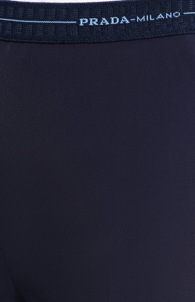 Однотонные брюки с эластичным поясом и логотипом бренда PRADA, арт. P255B-G39-F0124, фото 5