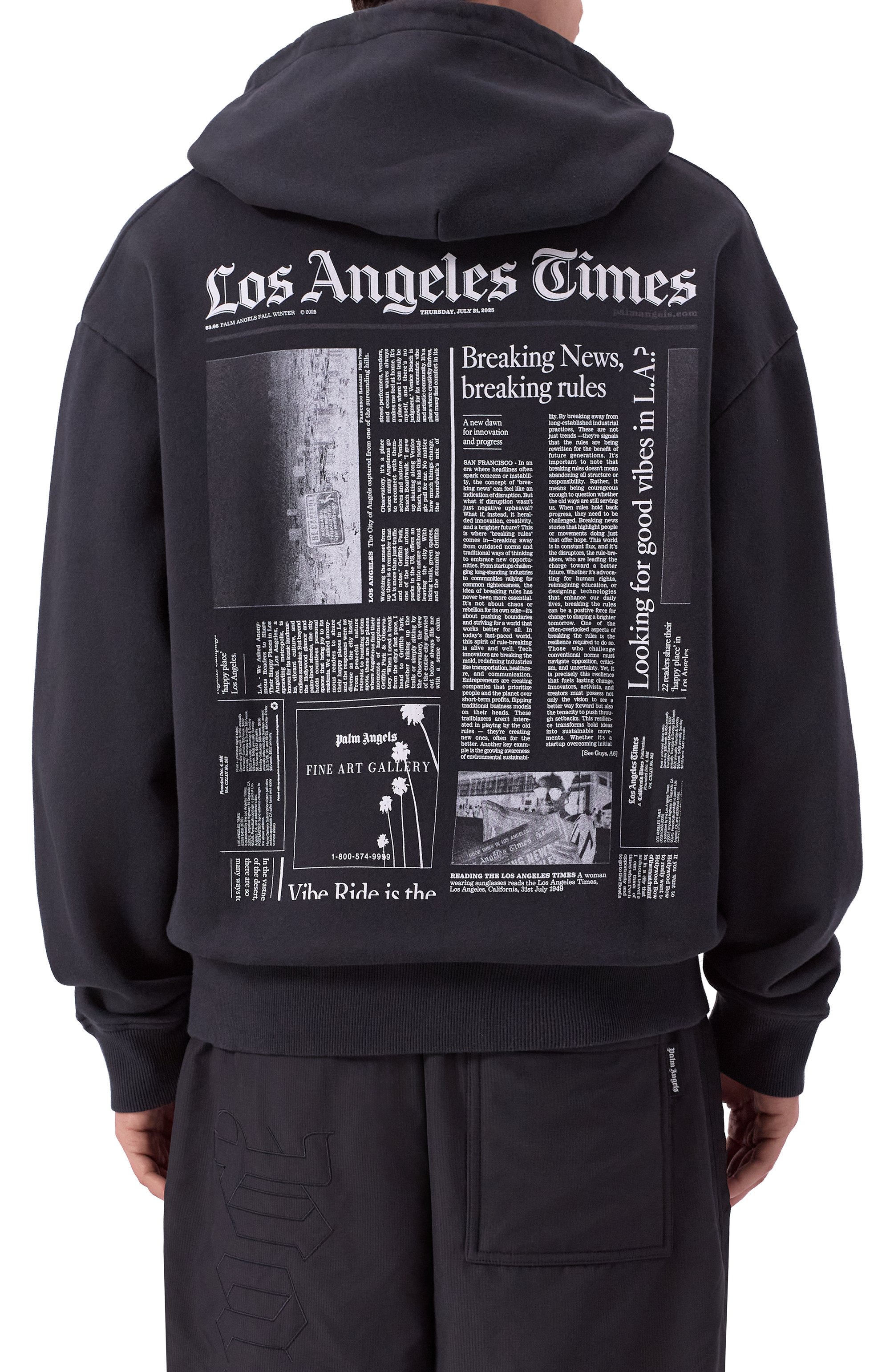 Хлопковая толстовка PALM ANGELS, арт. PMBE029F25FLE001, фото 4