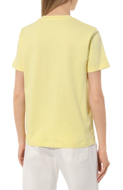 Хлопковая футболка MSGM желтого цвета по цене 11650 руб., арт. 3642MDM510/247002, фото 4 Хлопковая футболка MSGM, арт. 3642MDM510/247002, фото 4