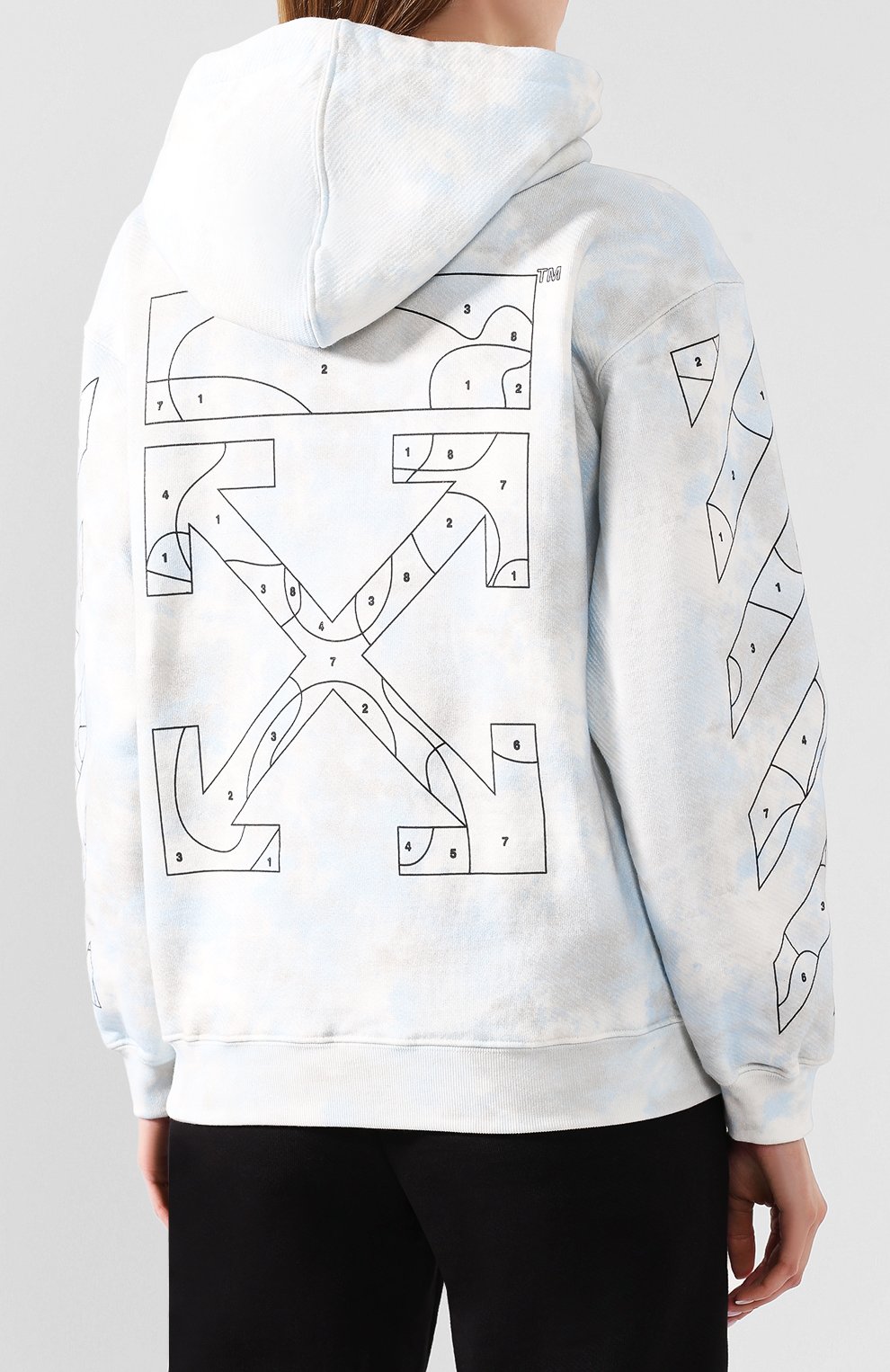 Хлопковое худи OFF-WHITE, арт. 0WBB032S20FLE0044010, фото 4