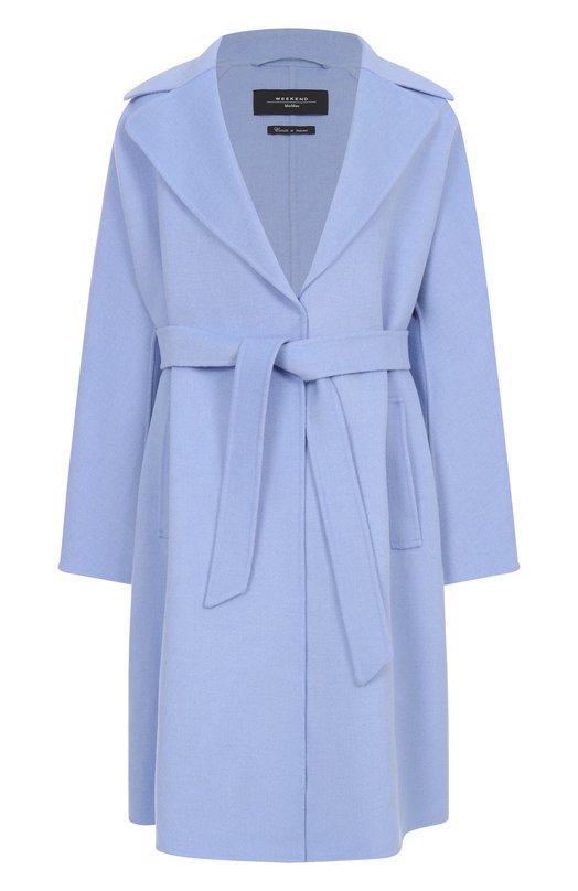 Шерстяное пальто Weekend Max Mara CIVADA Голубой CIVADA