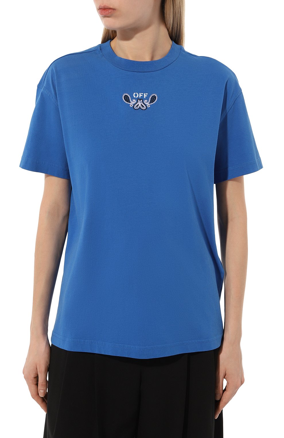 Хлопковая футболка OFF-WHITE, арт. 0WAA089S24JER003, фото 3