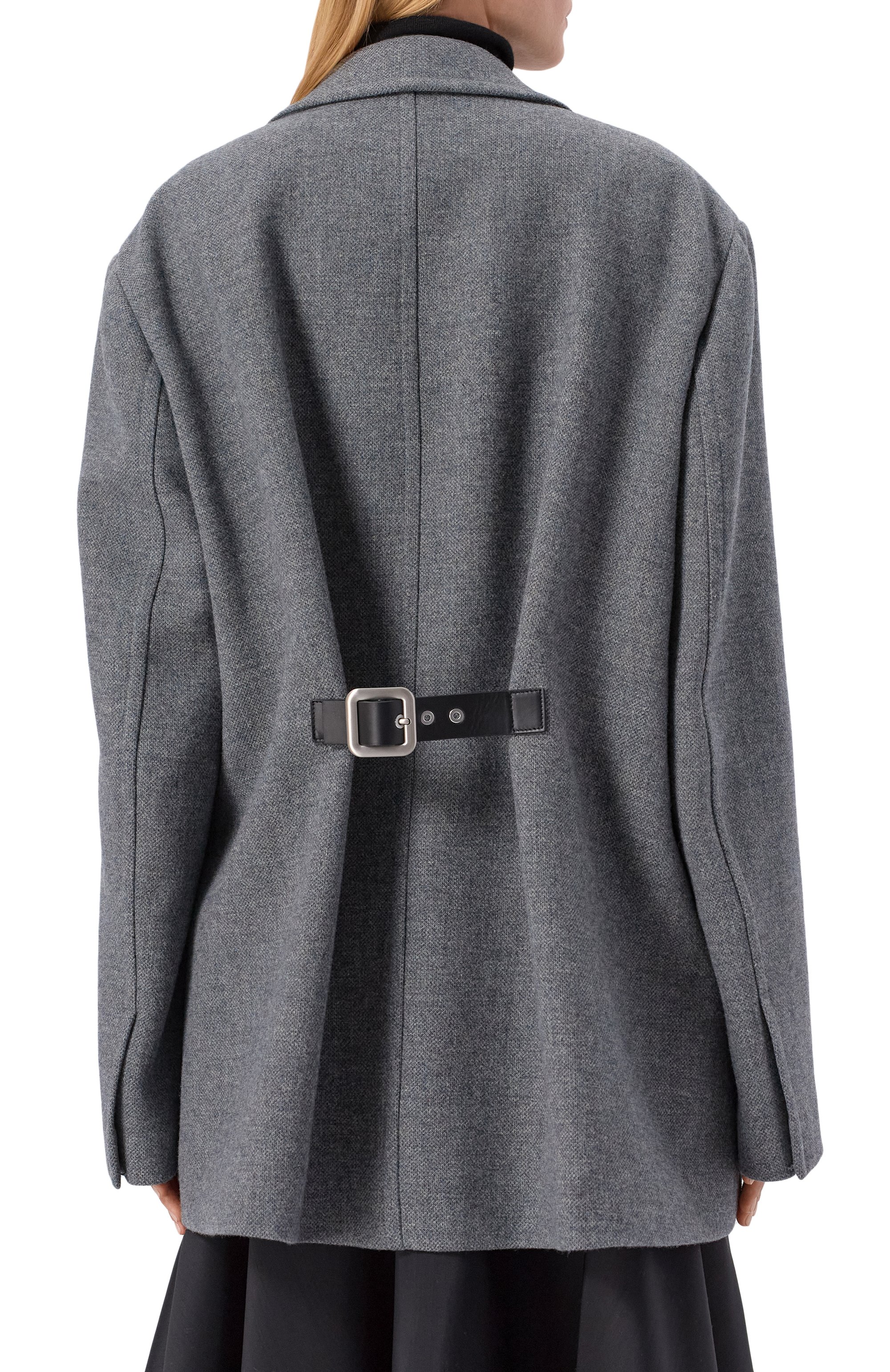 Шерстяное пальто JIL SANDER серого цвета по цене 643000 руб., арт. J02AA0189/J40258, фото 4 Шерстяное пальто JIL SANDER, арт. J02AA0189/J40258, фото 4