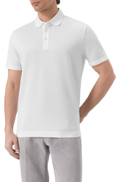 Поло из хлопка и льна BOSS, арт. 50537501, фото 3