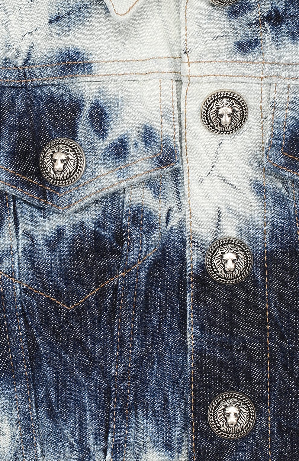 Джинсовая куртка с декоративными потертостями BALMAIN, арт. S8E/2029/T251T, фото 3