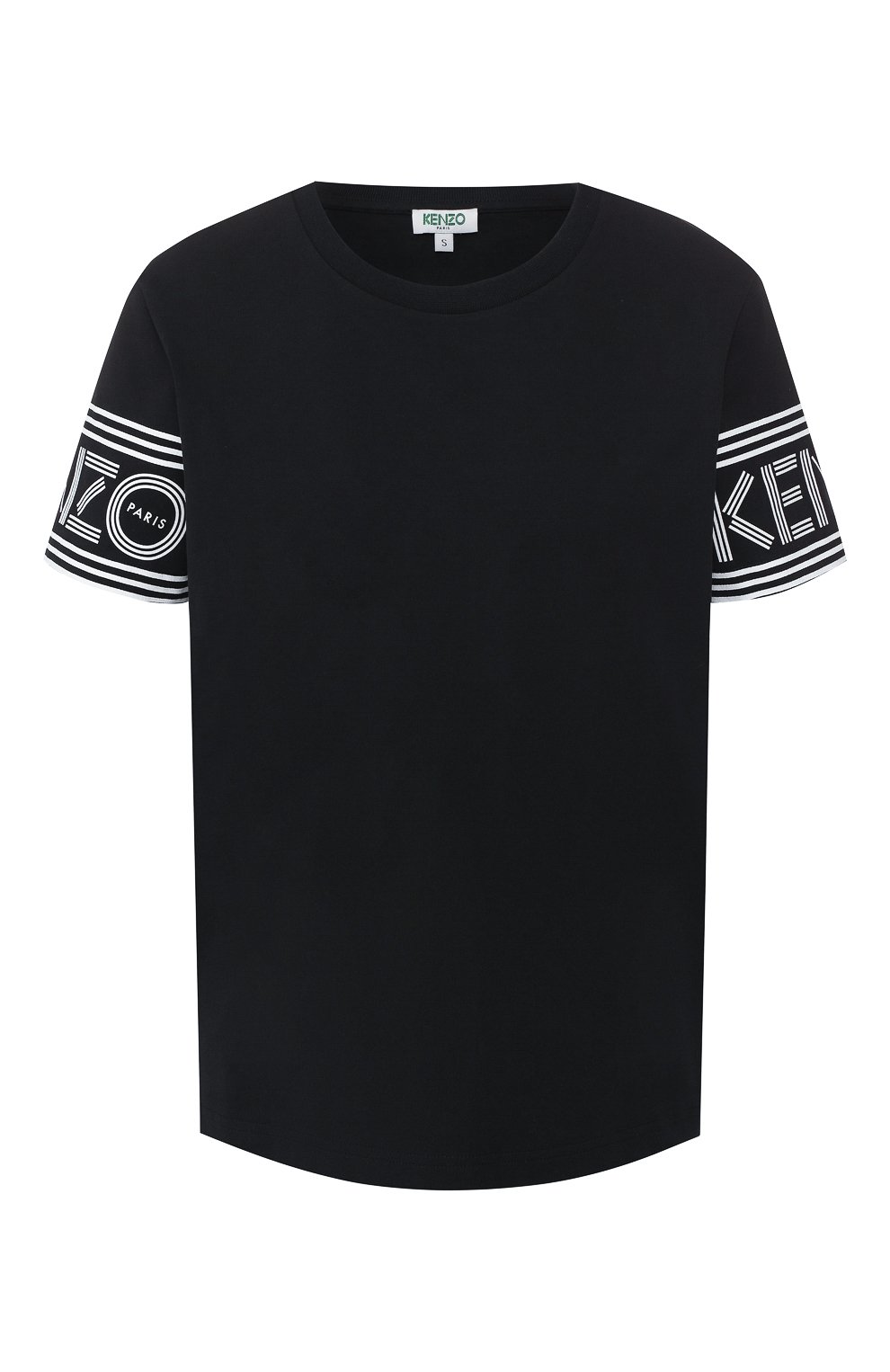 Хлопковая футболка KENZO черного цвета по цене 14550 руб., арт. 2TS783985, фото 1 Хлопковая футболка KENZO, арт. 2TS783985, фото 1