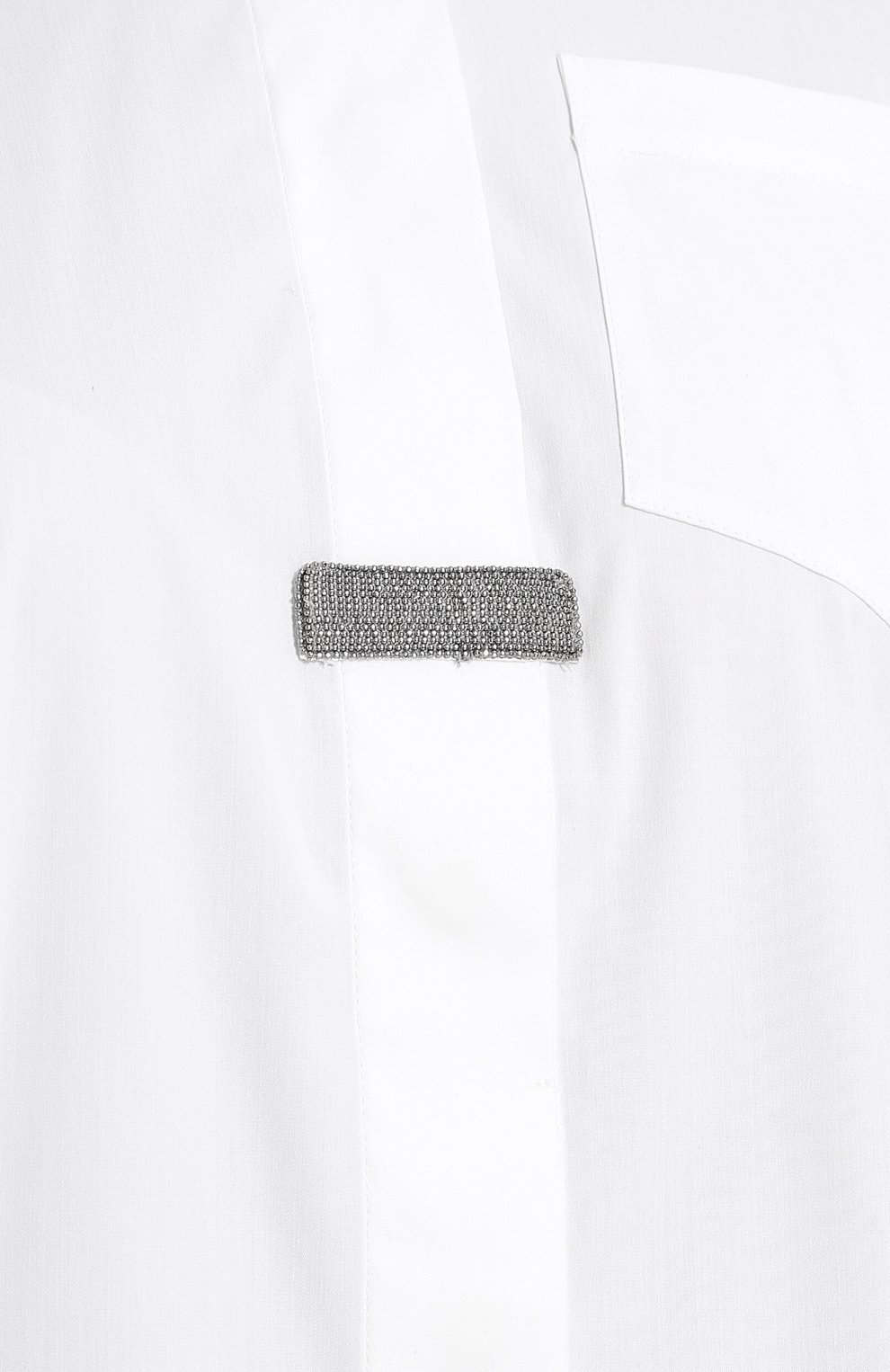 Хлопковая блуза с декоративной отделкой BRUNELLO CUCINELLI, арт. M0091N1616, фото 5