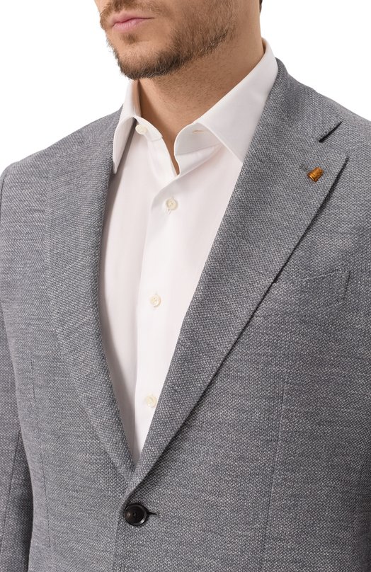 Пиджак изо льна и хлопка Sartoria Latorre JEF74/JH163 Серый  JEF74/JH163 Фото 7