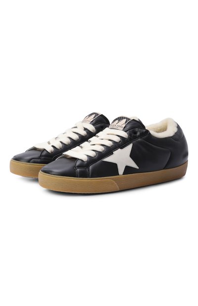Мужские кожаные кеды super-star GOLDEN GOOSE DELUXE BRAND, арт. GMF00828.F006567