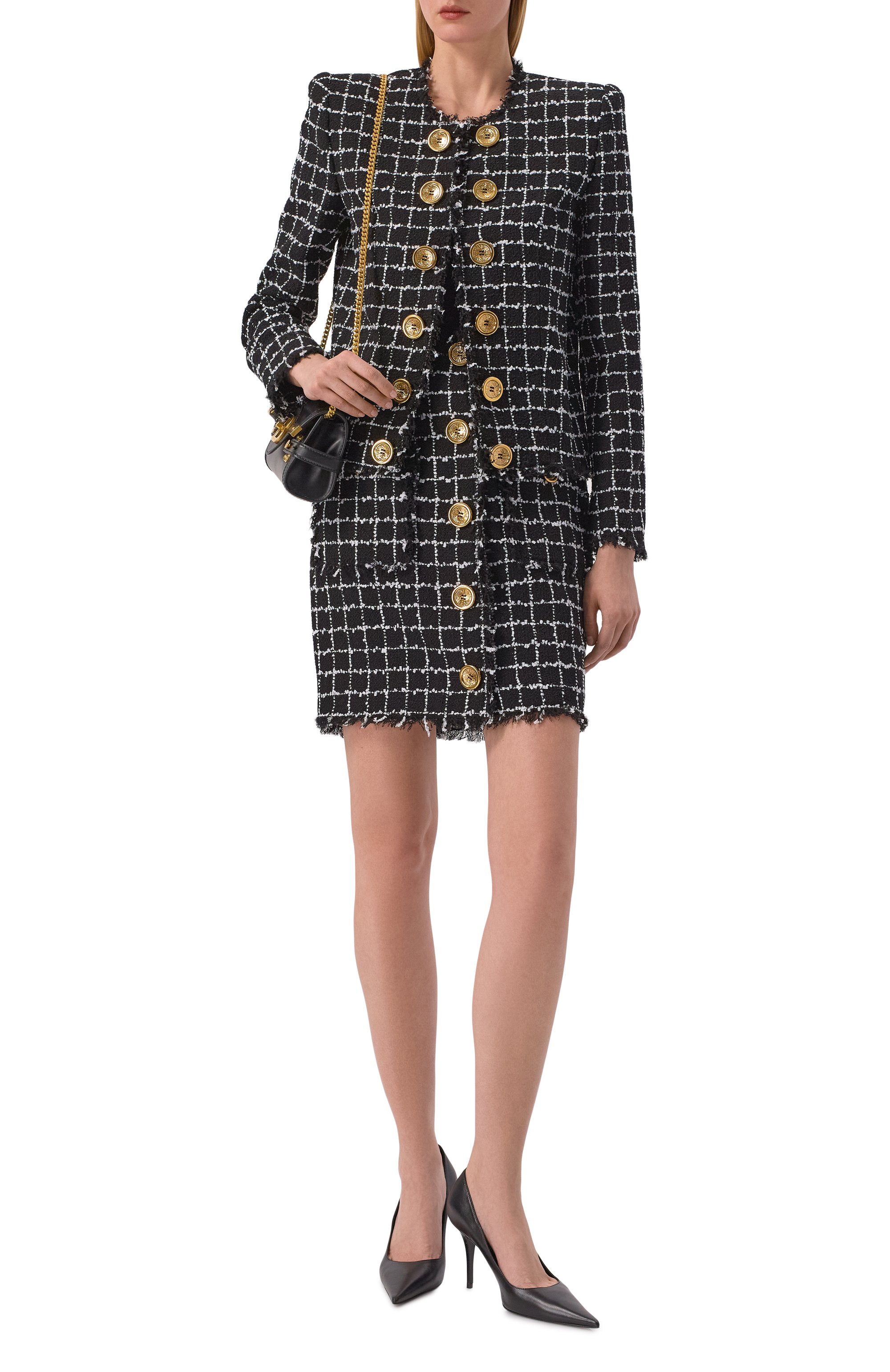 Твидовая юбка BALMAIN, арт. GF1LC885/XL62, фото 2