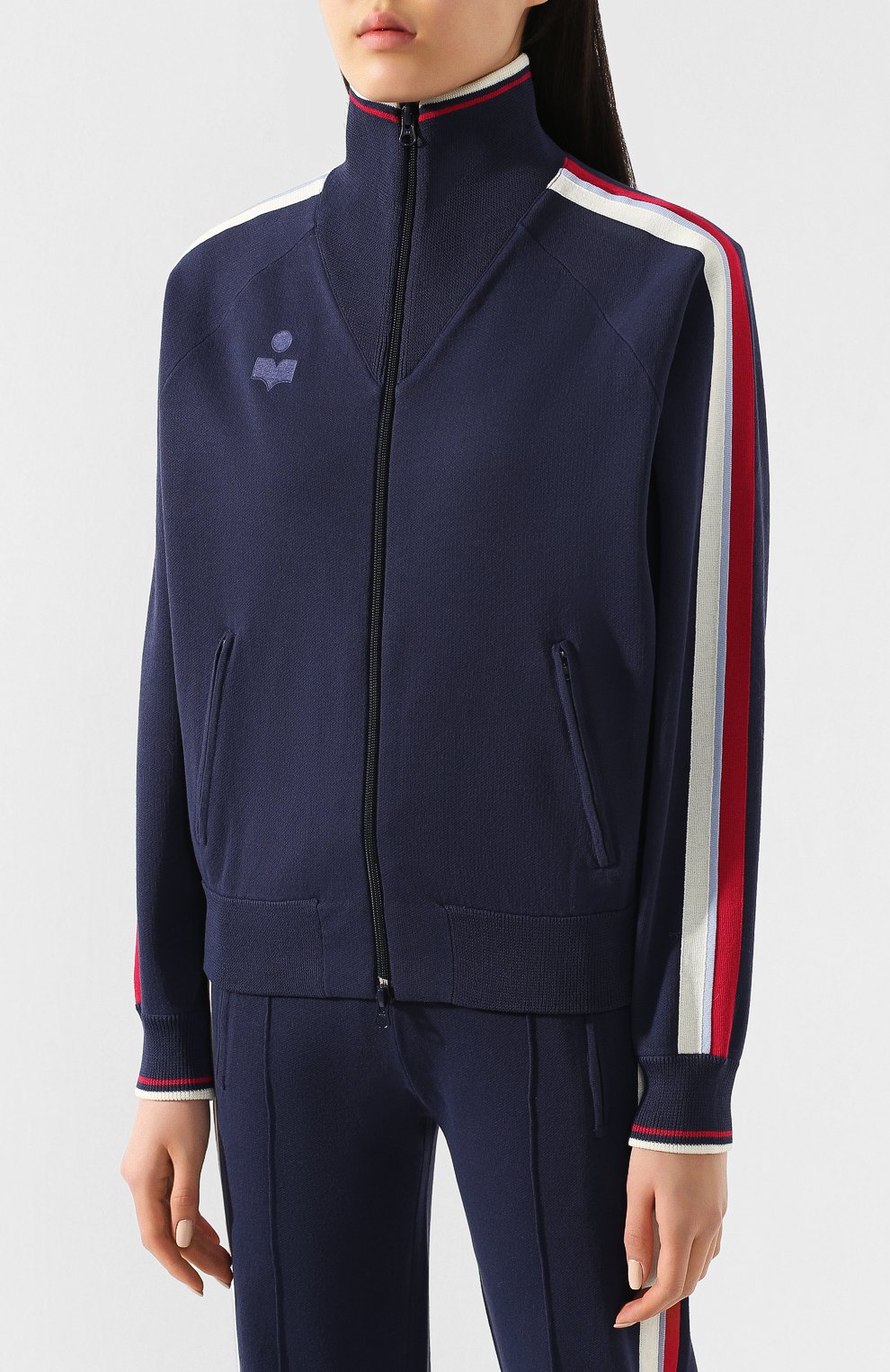 Толстовка ISABEL MARANT ETOILE темно-синего цвета по цене 43650 руб., арт. CA0171-20P056E/DARCEY, фото 3 Толстовка ISABEL MARANT ETOILE, арт. CA0171-20P056E/DARCEY, фото 3