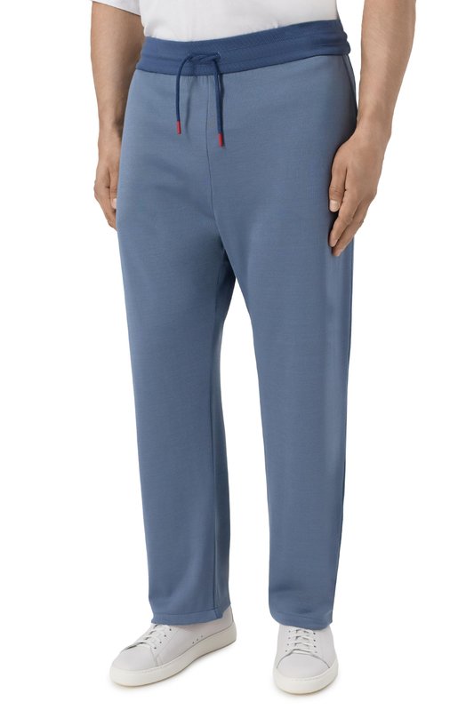 Спортивный костюм из хлопка и шелка Kiton UMKZ01805_SET Синий  UMKZ01805_SET Фото 4