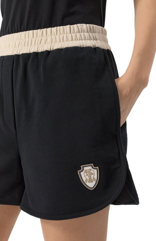 Хлопковые шорты Brunello Cucinelli MN05NVE389 Чёрный  MN05NVE389 Фото 5