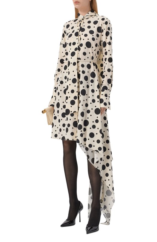 Шелковое платье Gooroo D068-2008-1011-FW25/26 Кремовый  D068-2008-1011-FW25/26 Фото 2