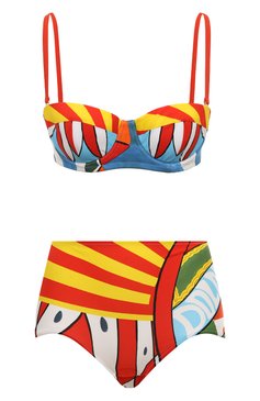 Женский раздельный купальник DOLCE & GABBANA разноцветного цвета, арт. 08A27J/0NN72 | Фото 1 (Материал сплава: Проставлено; Нос: Не проставлено; Материал внешний: Синтетический материал; Женское Кросс-КТ: Раздельные купальники)