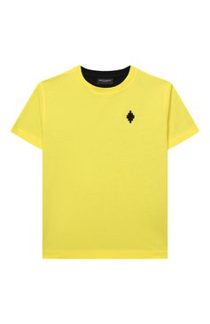 Детская хлопковая футболка MARCELO BURLON KIDS OF MILAN желтого цвета, арт. 21E/B/MB/1116/0010/2-6Y | Фото 1 (Рукава: Короткие; Материал внешний: Хлопок; Региональные ограничения белый список (Axapta Mercury): RU; Мальчики Кросс-КТ: Футболка-одежда; Материал сплава: Проставлено; Драгоценные камни: Проставлено)