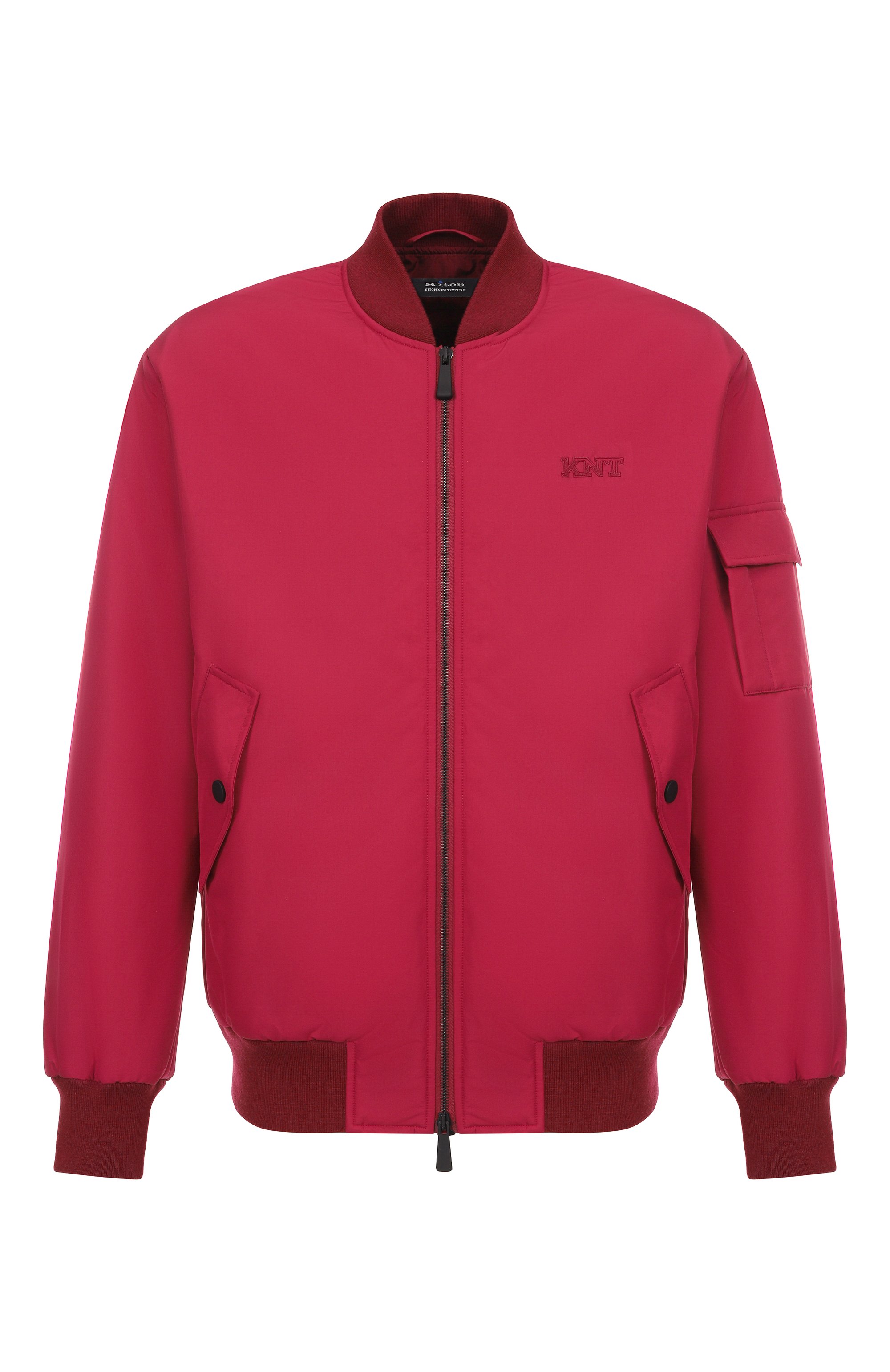 Бомбер KITON бордового цвета по цене 273000 руб., арт. UGK136MK0235H04, фото 1 Бомбер KITON, арт. UGK136MK0235H04, фото 1