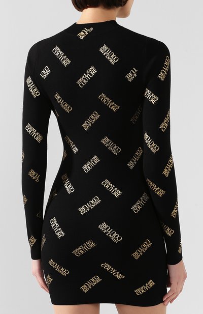 Платье VERSACE JEANS COUTURE черного цвета по цене 32500 руб., арт. B4HUA816-UDPM16/50309, фото 4 Платье VERSACE JEANS COUTURE, арт. B4HUA816-UDPM16/50309, фото 4