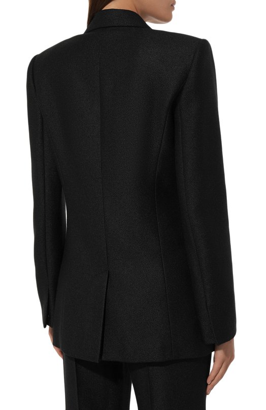 Жакет из шелка и шерсти Chloé CHC23WVE11065 Чёрный  CHC23WVE11065 Фото 4
