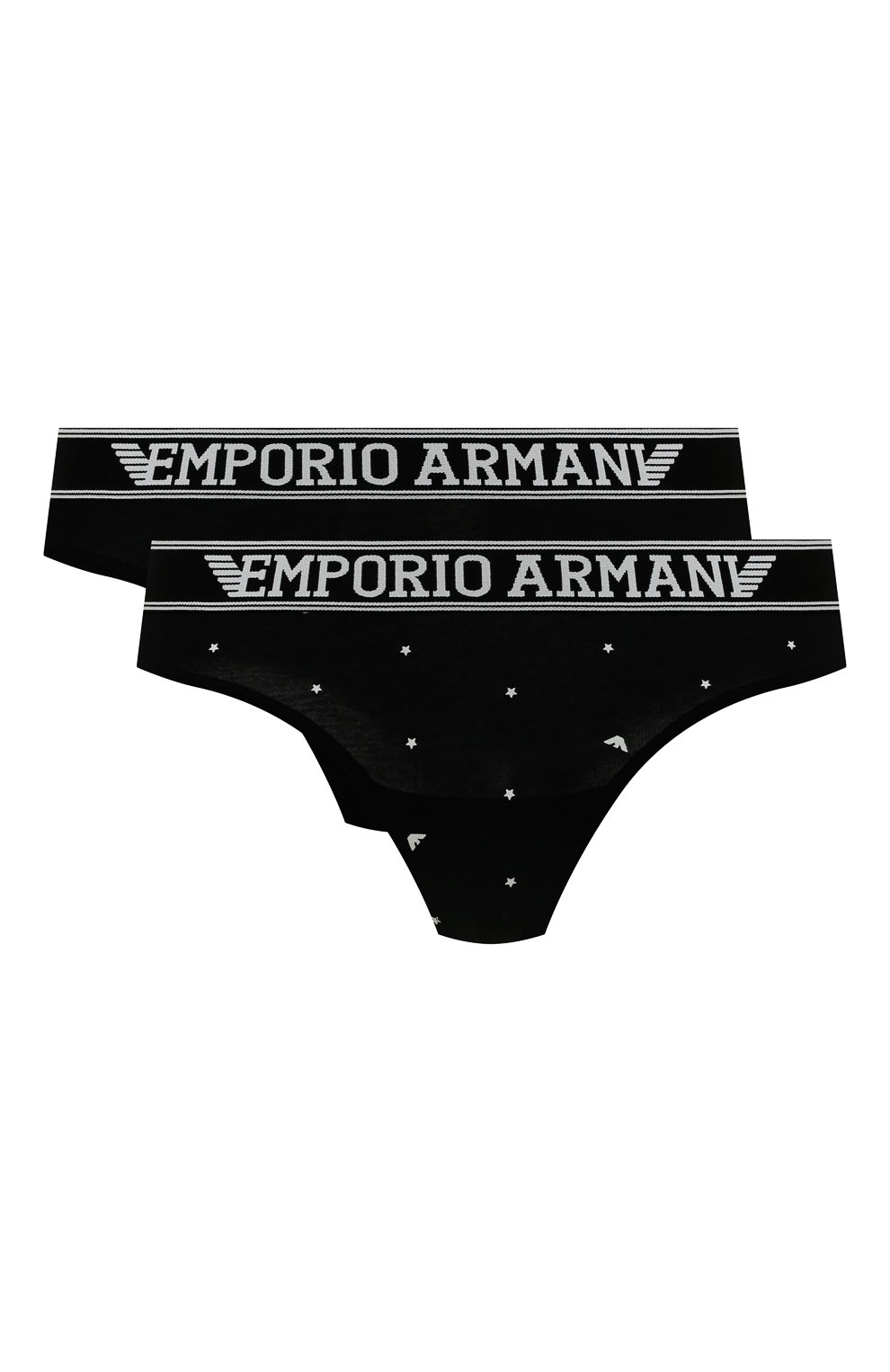Комплект из двух пар трусов EMPORIO ARMANI черного цвета по цене 5590 руб., арт. 163337/2R219, фото 1 Комплект из двух пар трусов EMPORIO ARMANI, арт. 163337/2R219, фото 1